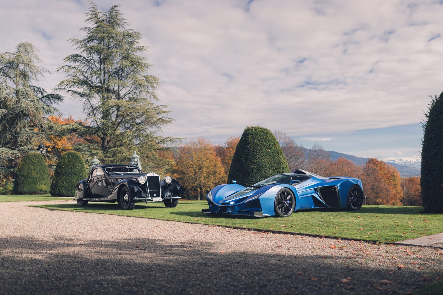 Studio photo shoot of a performance car